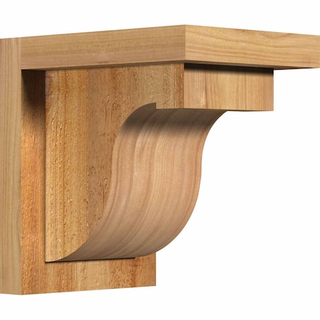 Ekena Millwork Del Monte Rough Sawn Corbel w/Backplate, Western Red Cedar, 6"W x 8"D x 8"H COR06X08X08DEL01RWR